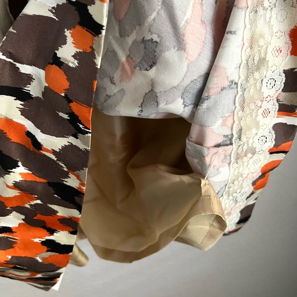 Kate Spade Brown Orange Beige A-line Sleeveless Designer Casual Dress size 6 - Picture 12 of 12